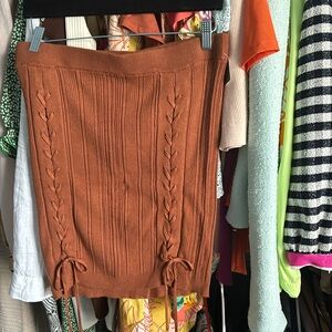 LUSH fall winter caramel skirt Larch